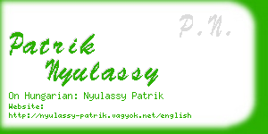 patrik nyulassy business card